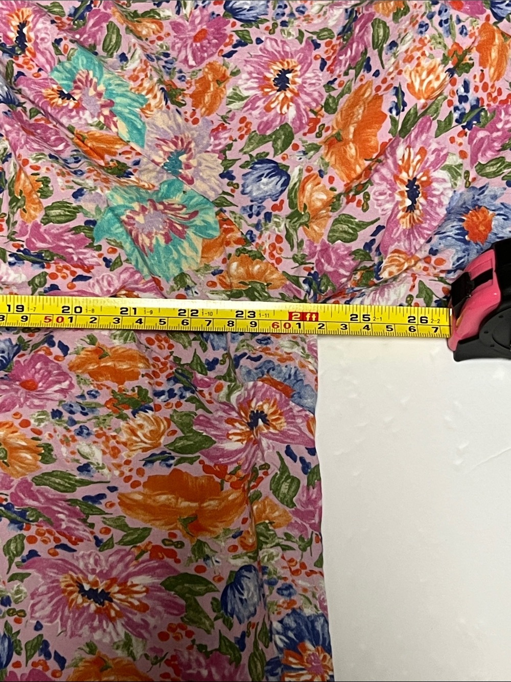 Umgee Floral Smocked V-Neck Top Blouse in Pink, Orange, Blue, Green 1XL - Picture 11 of 14